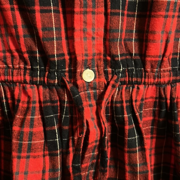 Ralph Lauren Black and Red Flannel Plaid Dress - Picture 3 of 5
